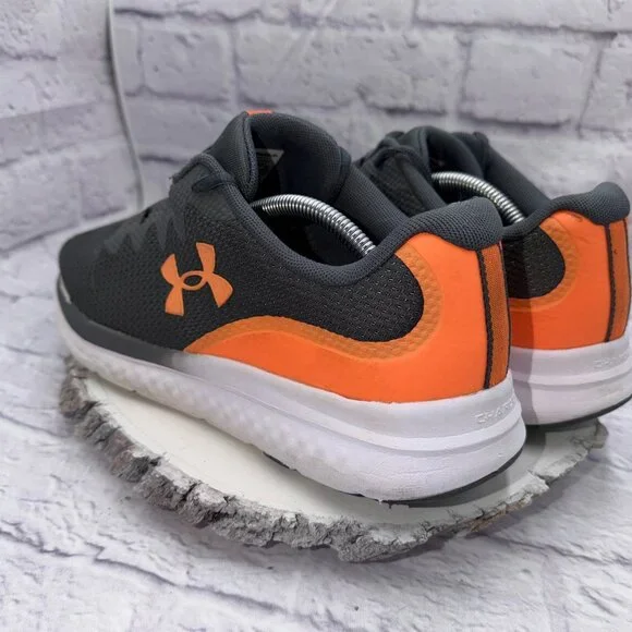Under Armour Charged Impulse Running Shoes Men's 13 Gray Orange Athletic Sneaker - Picture 6 of 11